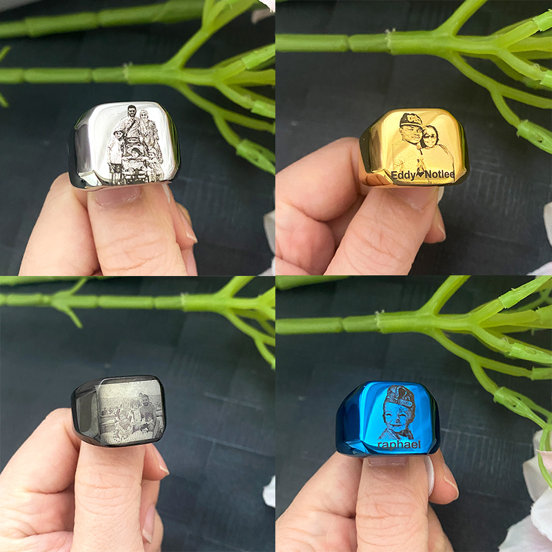 Stainless Steel Jewelry anillo - Women Accessories Logo avaliação e preço
